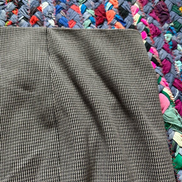 Ann Taylor Brown Houndstooth Slim Trousers Women's Size 12 Tall Preppy Office - Picture 12 of 16